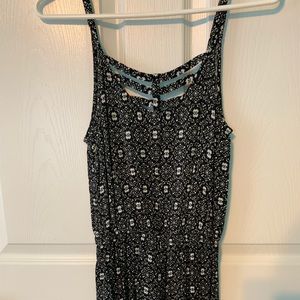 XHILARATION black/white romper with pockets